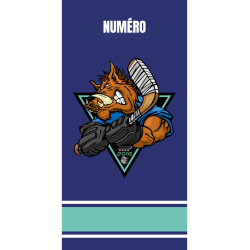 Serviette personnalisée en polycoton – Pour fans de Roller Hockey ou du club Roller Hockey Ajaccio